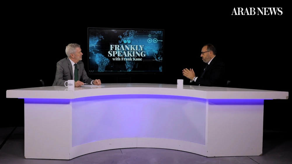 Alain Bejjani, CEO of the Majid Al Futtaim group speaking to Frank Kane on ‘Frankly Speaking’. (AN photo)