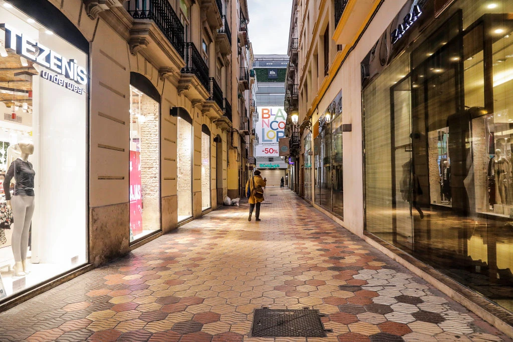 A row of shops in Valencia, Spain (Getty)