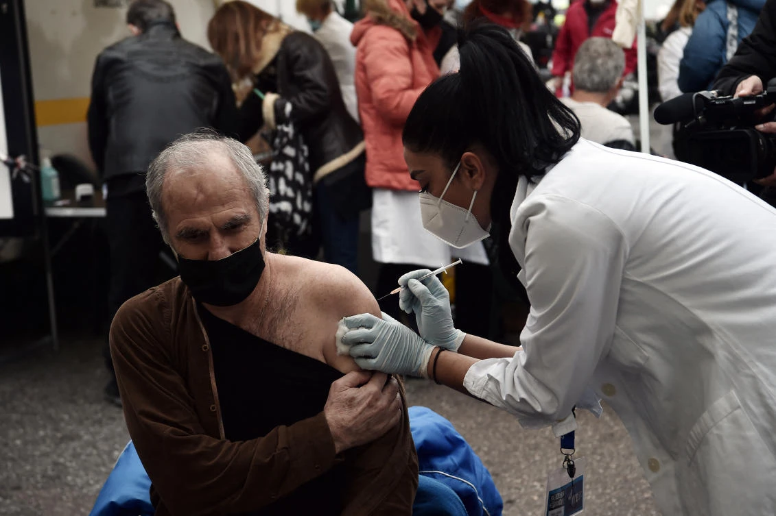 Authorities said they would impose a 100 euro fine on every individual over the age of 60 who was not vaccinated. (File/AFP)