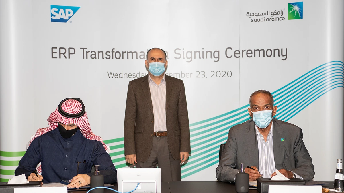 Saudi Aramco signs a strategic alliance with SAP Saudi Arabia to expand the digitalization of its Enterprise Resource Planning (ERP) systems. (Saudi Aramco)
