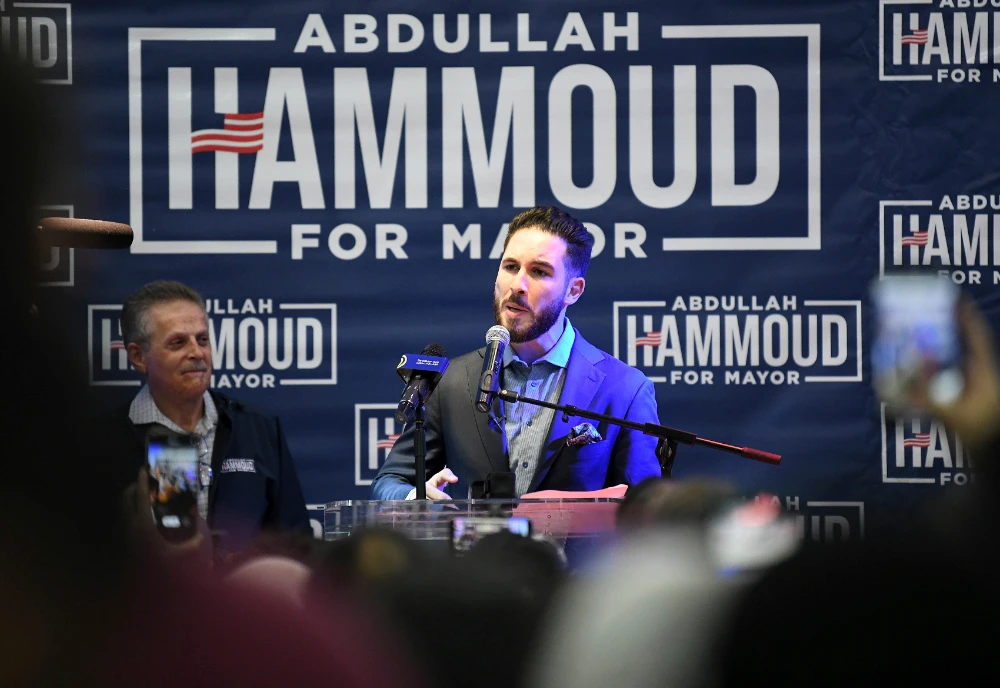 As Dearborn mayor, Abdullah Hammoud, who is a Democrat, can exert powerful influence on the party machine’s politics in Michigan. (Detroit News via AP)