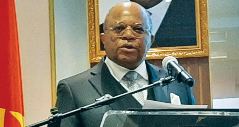 Ambassador Frederico Manuel dos Santos e Silva Cardoso speaks at the opening ceremony of the Angolan Embassy in Riyadh. (AN photo)