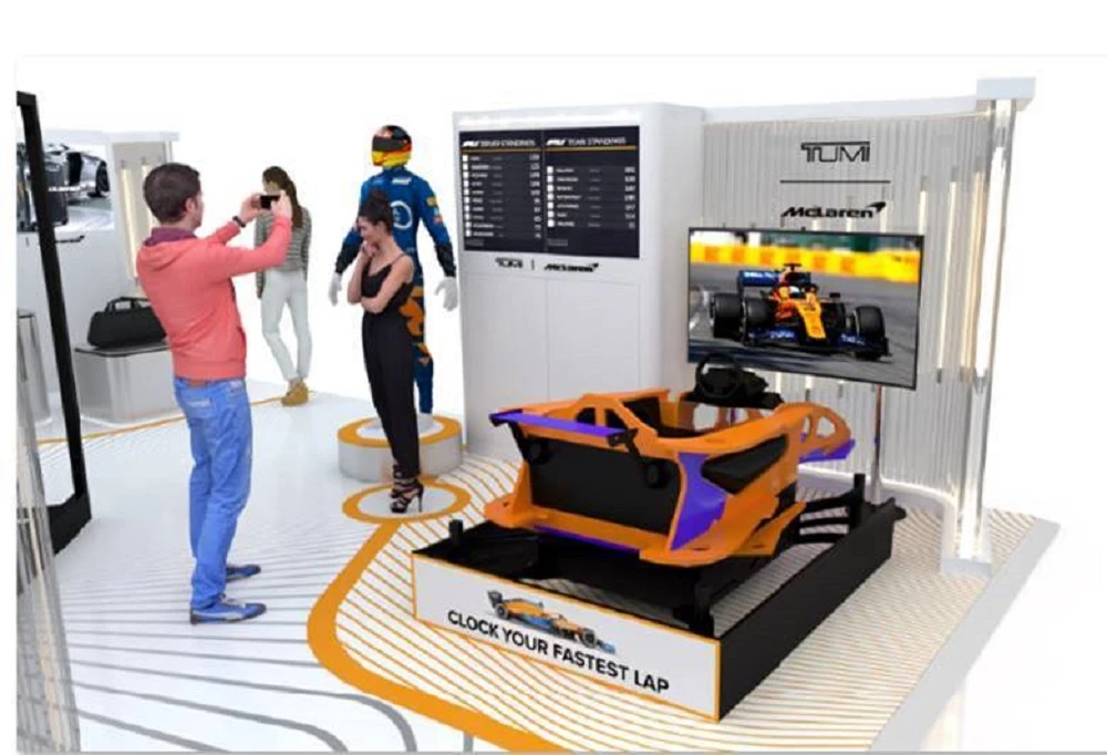 An exciting feature of the TUMI Paddock is the TUMI Grand Prix Racing Experience ’21, giving fans the opportunity to race in state-of-the-art simulators that put them behind the wheel of a F1 race car.