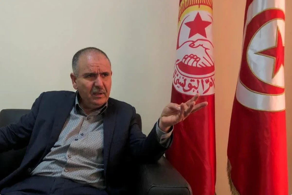 Noureddine Taboubi, Secretary General of the Tunisian General Labour Union (UGTT). (File/Reuters)