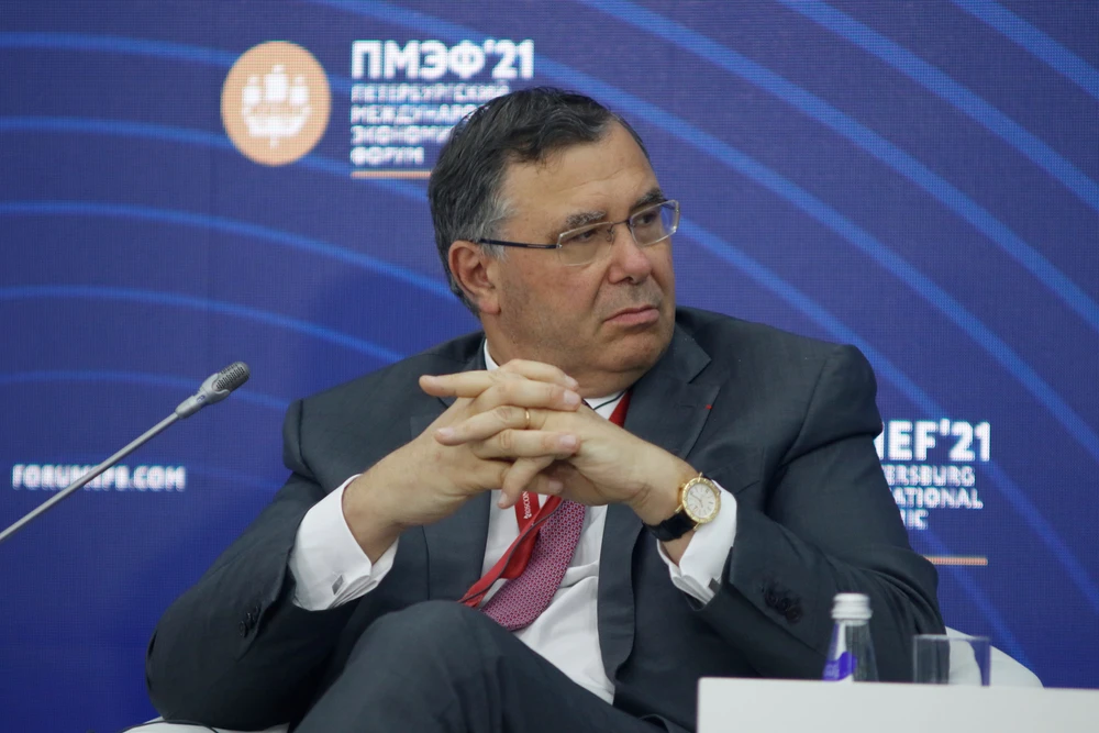 Patrick Pouyanne, at the St. Petersburg International Economic Forum in June 2021 (Shutterstock)