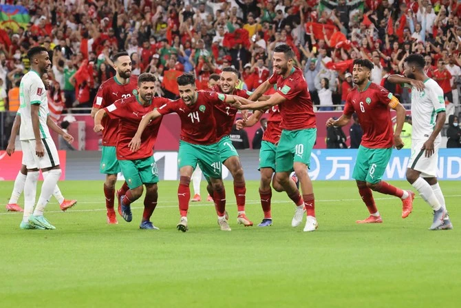 Saudi Arabia was eliminated from 2021 FIFA Arab Cup after losing to Morocco. (AFP)