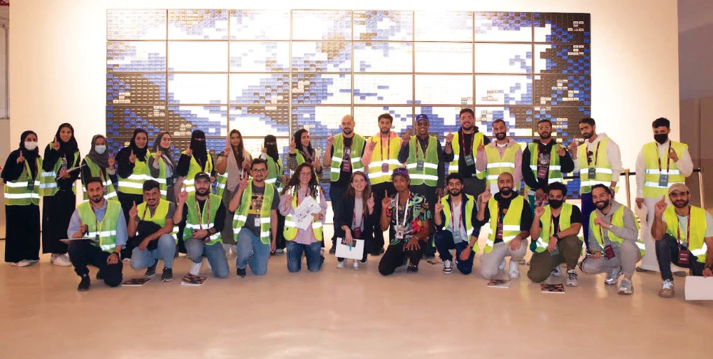 The first batch of 30 DGDA hosts were offered part-time employment for the entire biennale, which runs until March 11. (Supplied)