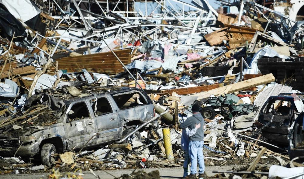 US president Joe Biden declares major disaster in Kentucky after tornadoes kill dozens