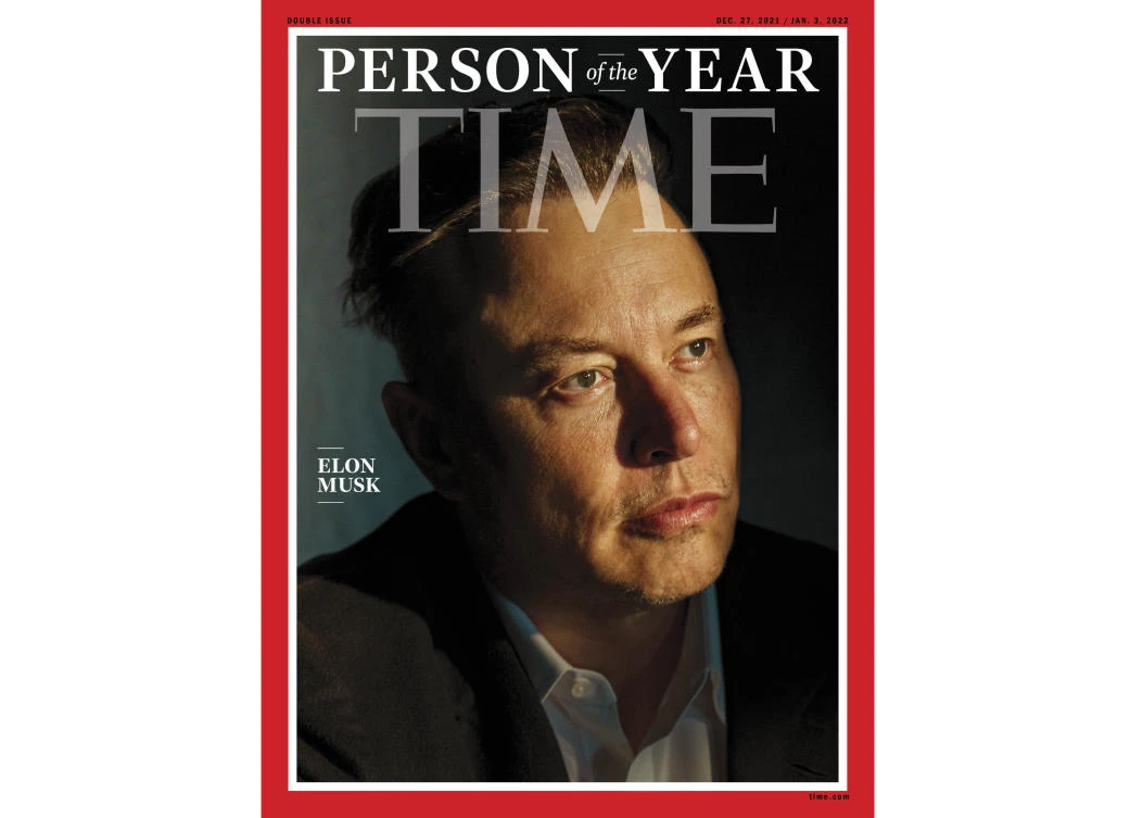 Time magazine’s “Person of the Year” is Elon Musk