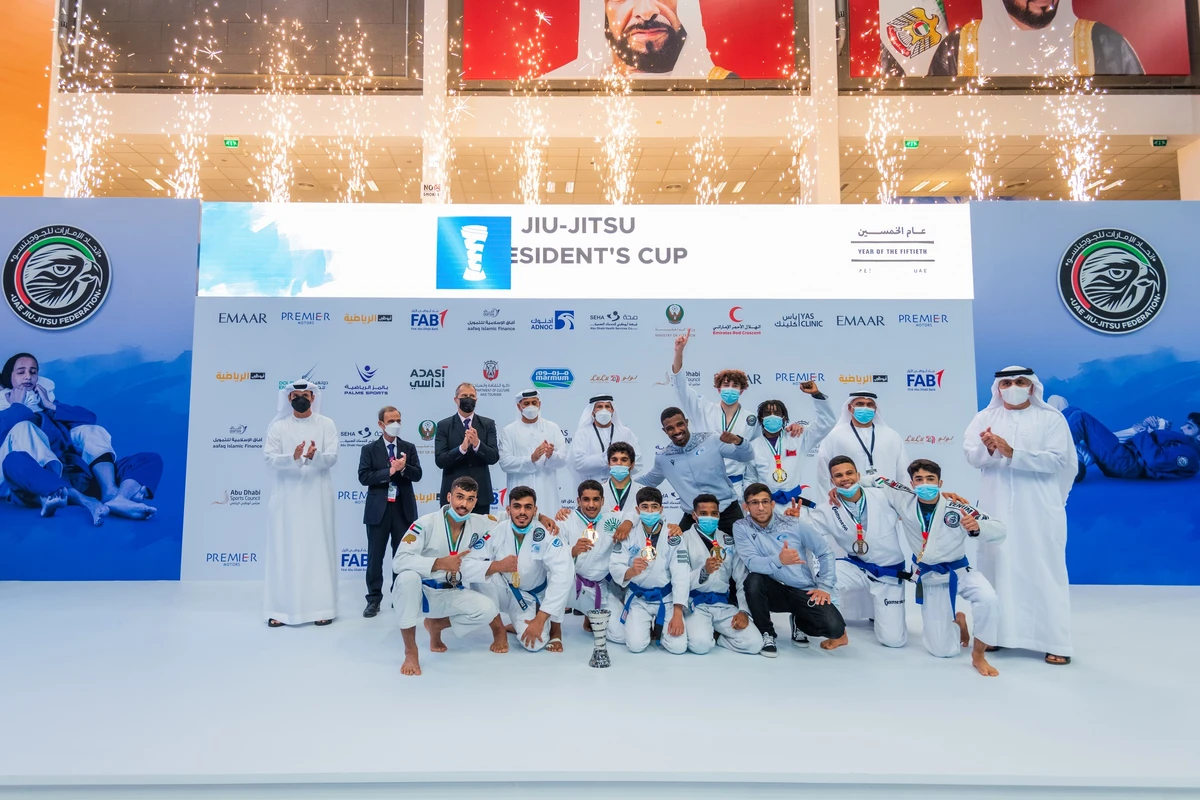 Baniyas Club claim the Jiu-Jitsu President's Cup men's title for the second year running. (UAEJJF)