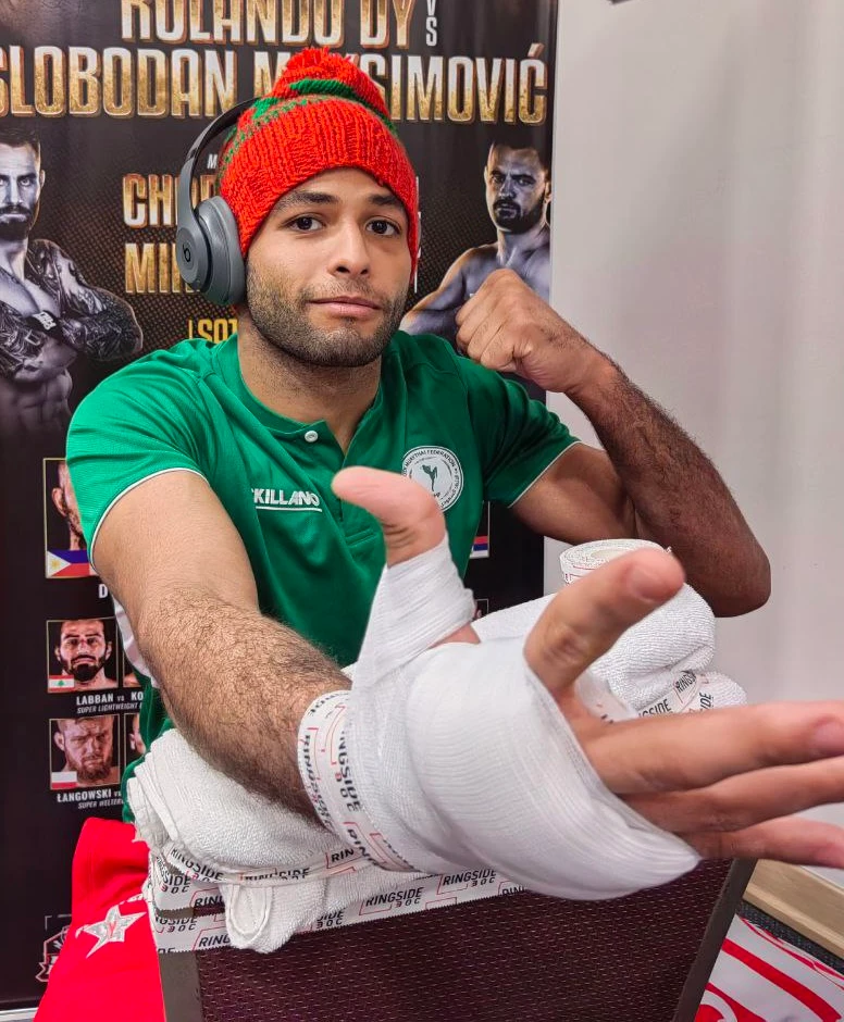 Abdullah Al-Qahtani defeated his opponent at the BRAVE Combat Federation in Belgrade. (Supplied)