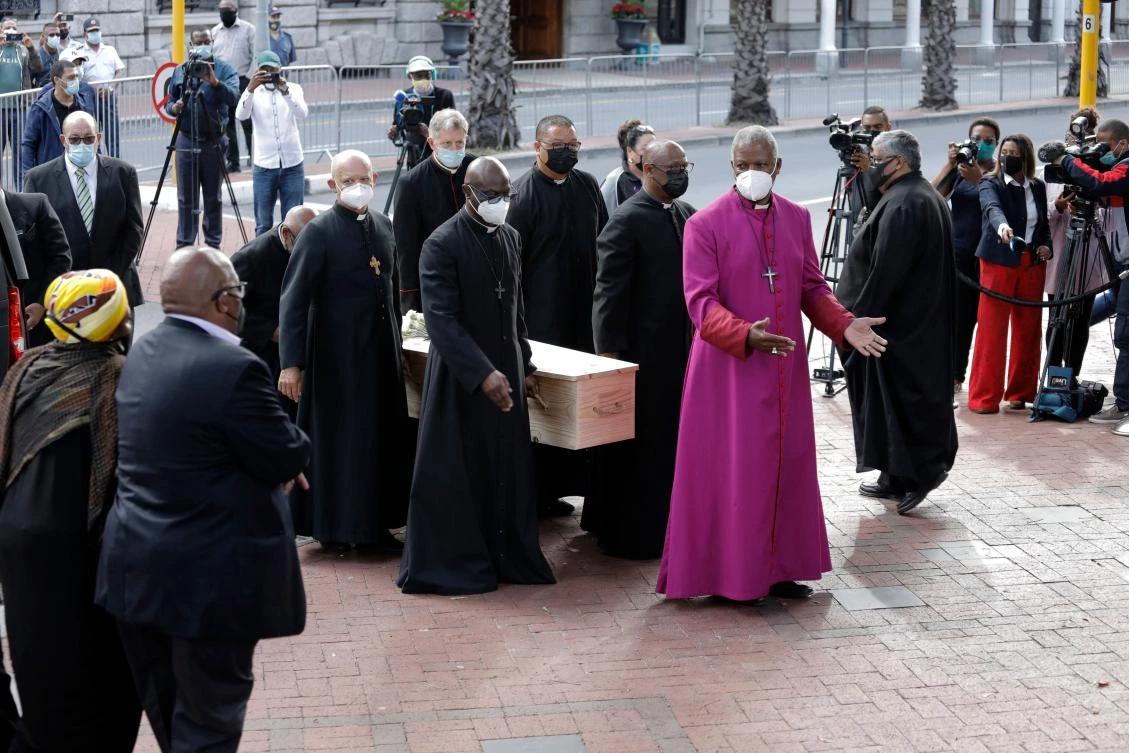 Desmond Tutu’s body lies in state at historic South Africa cathedral