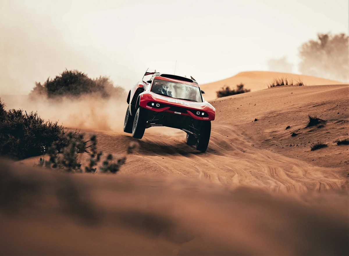 Sebastien Loeb at the wheel of the BRX Prodrive Hunter T1+ in preparation for 2022 Dakar Rally. (BRX)