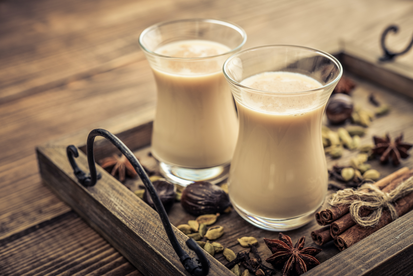 Milk with cardamom
