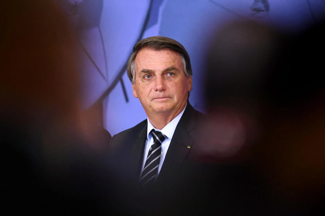 Bolsonaro, 66, who has been in power since 2019, was taken to Vila Nova Star hospital in Sao Paulo. (File/AFP)