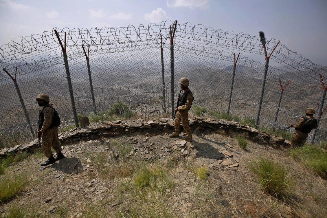 Afghan Taliban anger over Pakistan’s construction of a border fence threatened to turn violent. (AP)