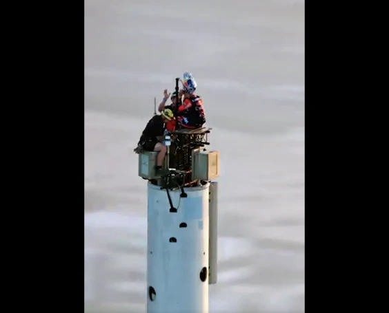British motorcyclist Sam Sunderland in promotional clip from atop Burj Khalifa