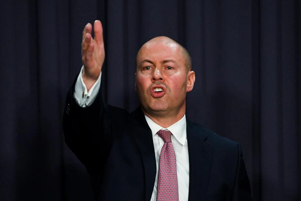 Australian Treasurer Josh Frydenberg speaks to the media during a press conference at Parliament House in Canberra, Wednesday, July 7, 2021. (AP)