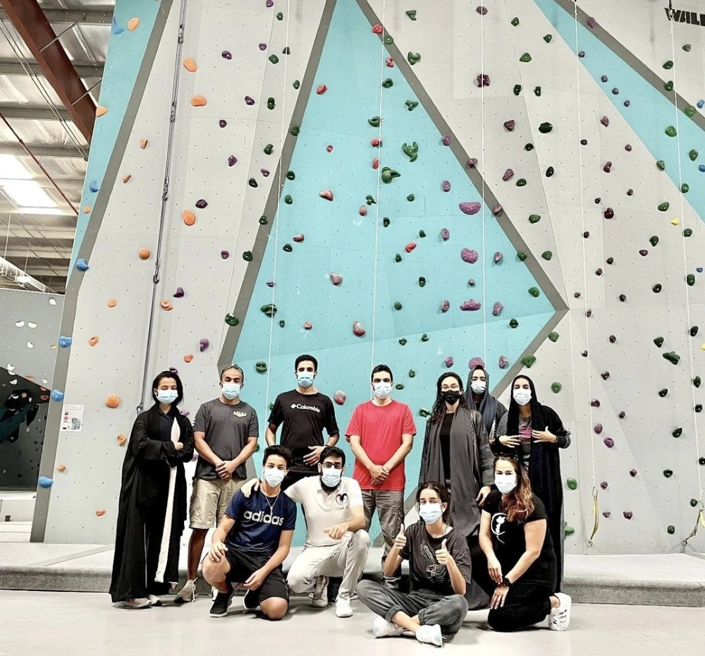 Dyno Gym, the Kingdom’s first indoor climbing gym, has become a hotspot where first-time climbers and experienced professionals can meet to share advice and swap stories. (Supplied)