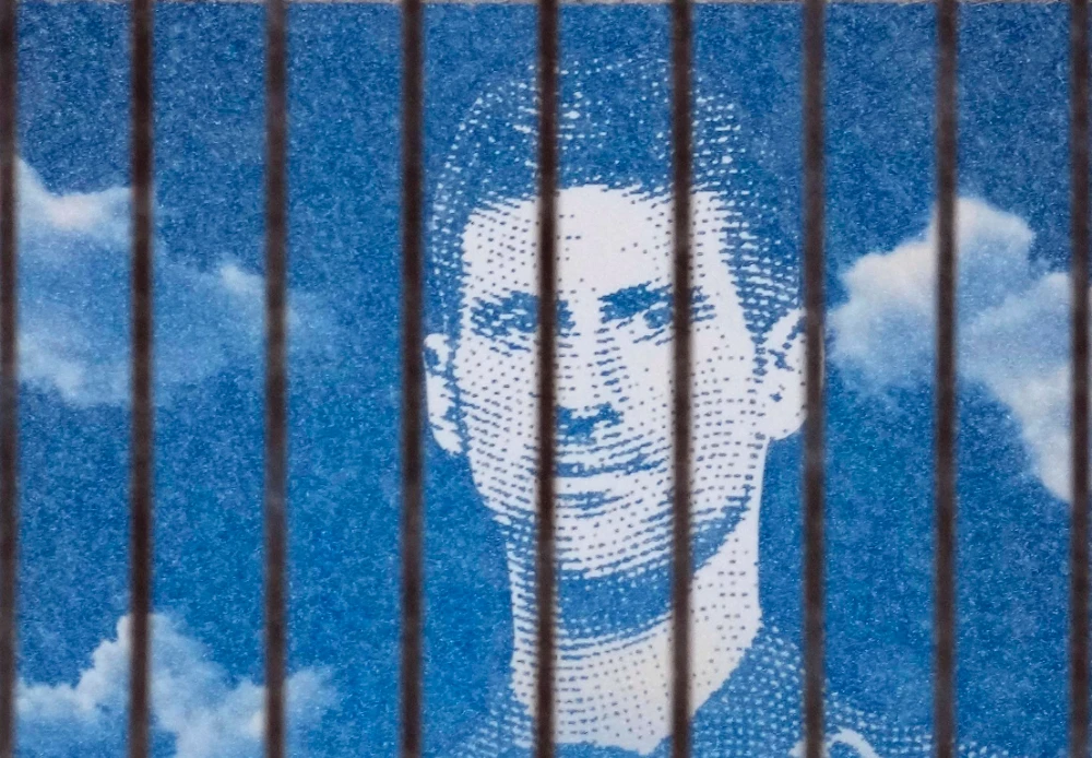 A billboard depicting Serbian tennis player Novak Djokovic on a building in Belgrade, Serbia, Monday, Jan. 10, 2022. (AP)