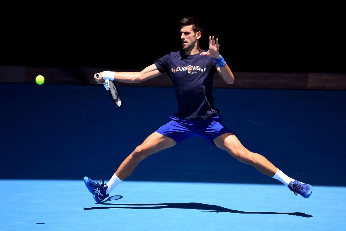 On the immigration form, Novak Djokovic said he had not traveled in the 14 days before his flight to Australia but was seen in Spain and Serbia in that two-week period. (AFP)