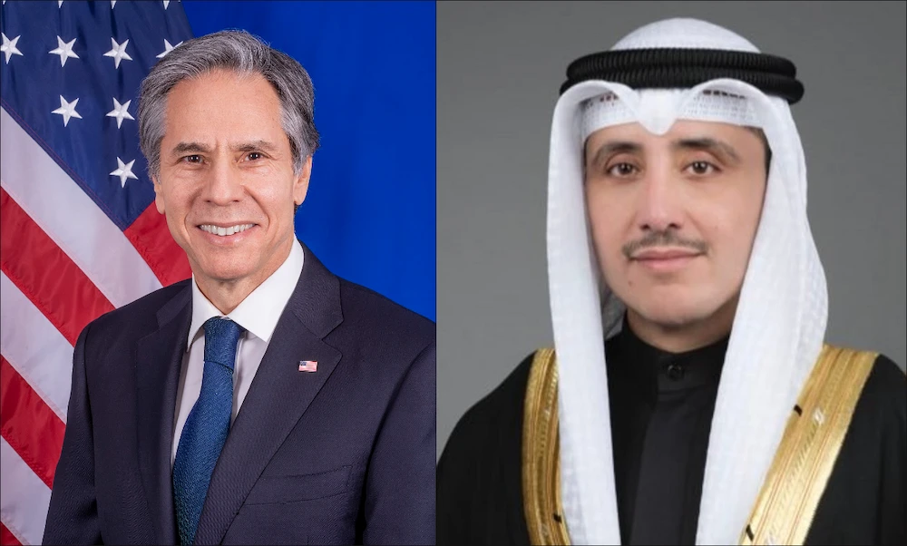 US Secretary of State Antony Blinken made a phone call to his Kuwaiti counterpart Sheikh Ahmed Nasser Al-Mohammed Al-Sabah. (File/Wikipedia/Kuwait MOFA)