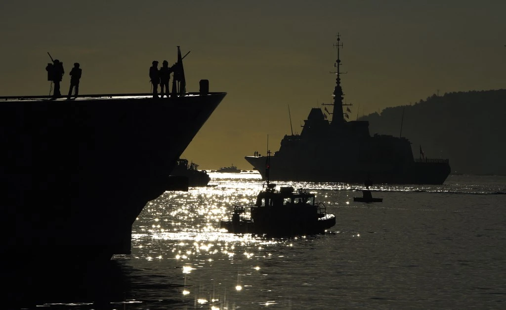 The training included naval combat activities, tactical sailing formations and transportation exercises. Above, the French navy. (AFP file photo)