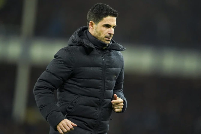 Mikel Arteta vowed to defend Arsenal's reputation with "teeth and nails" after criticism of the club's successful request to postpone the north London derby against Tottenham. (AP)