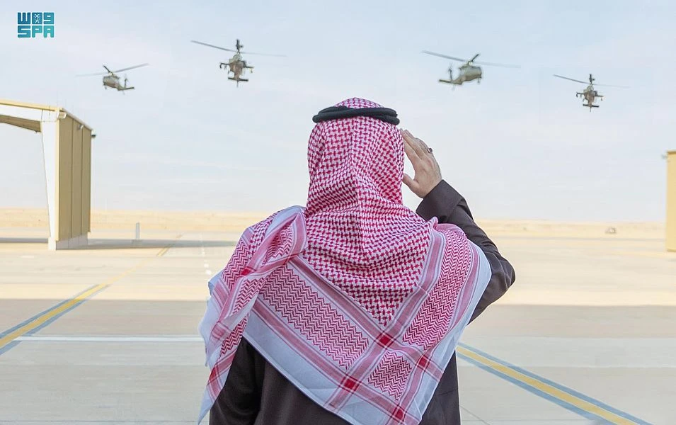 Minister of Saudi National Guard inaugurates air base in Dirab