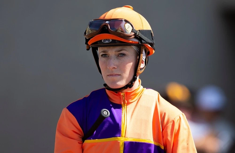 Jessica Pyfer notched an impressive 59 winners from 557 rides in her second full season as a jockey in 2021. (Supplied)