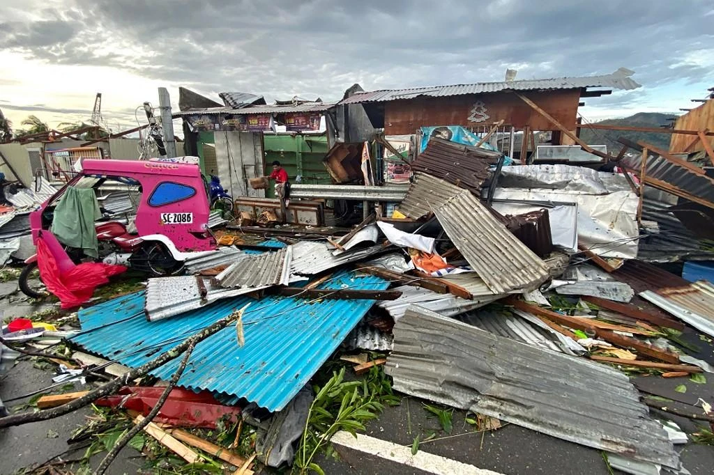 More than 1.5 million houses were damaged or destroyed by Super Typhoon Rai, according to the UN. (AFP)