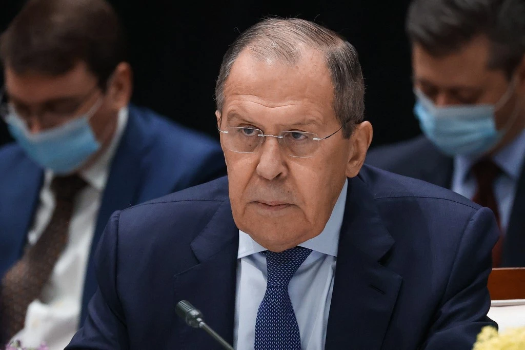 This handout photograph taken and released on January 21, 2022 by the Russian Foreign Ministry shows Russian Foreign. (File/AFP)