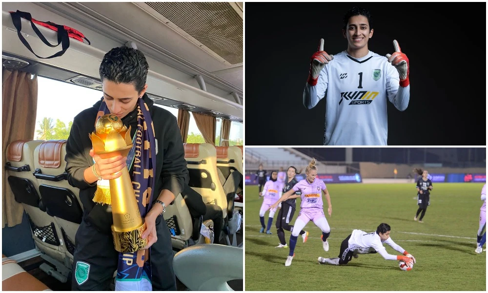 Saudi footballer Samia Khaled was named best goalkeeper in the inaugural Saudi Women’s League Championship. (Supplied)