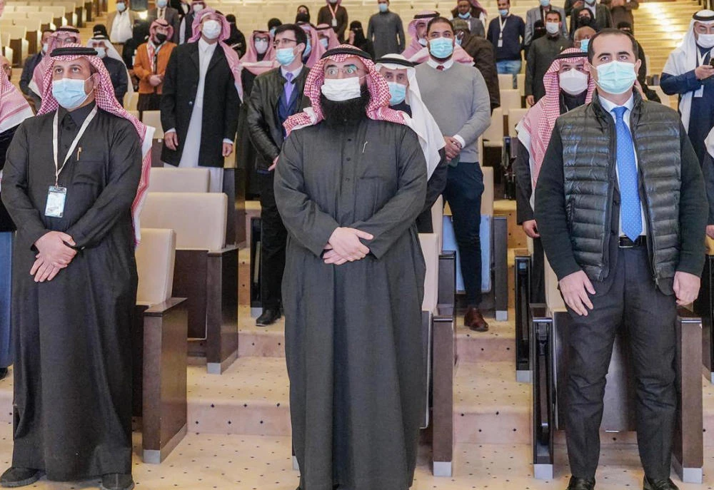 Saudi minister Osama bin Abdulaziz Al-Zamil opens Plastic Manufacturers Exhibition in Riyadh. (Supplied)