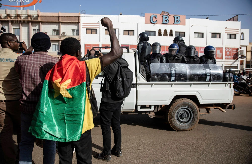 Protestors take to the streets of Burkina Faso's capital Ouagadougou. (AP file photo)