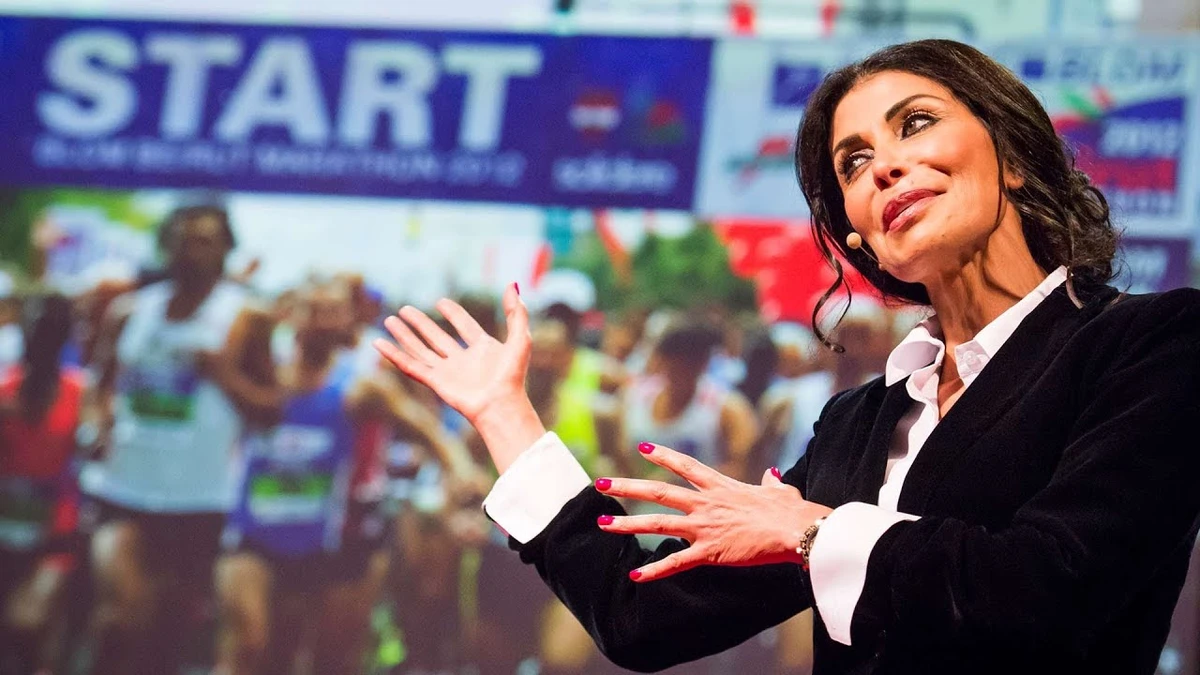 May El-Khalil, the president of the Beirut Marathon Association, which oversees the annual race. (Courtesy: YouTube/TED)