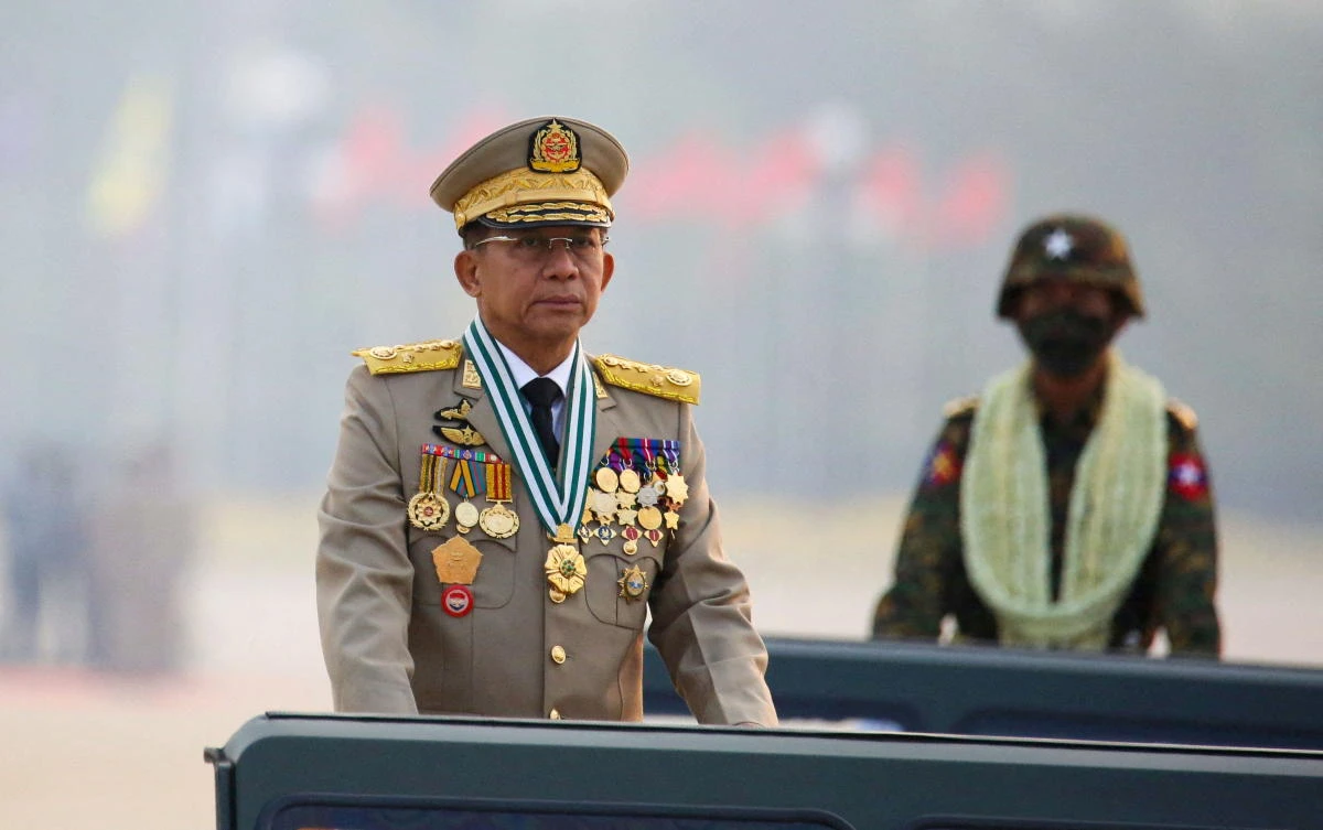 Min Aung Hlaing led a coup in Myanmar last year and ASEAN made a surprise move in barring the junta from important meetings. (Reuters)