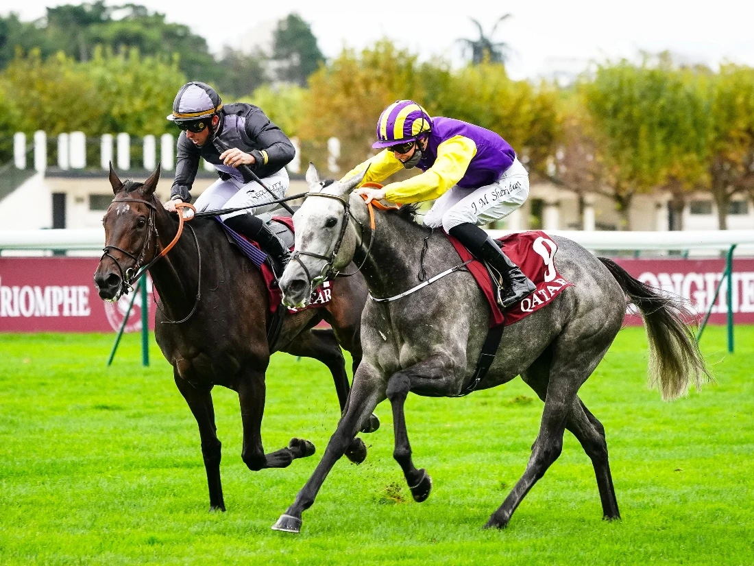 Princess Zoe winning the 2020 running of the Group 1 Prix du Cadran at ParisLongchamp. (Focus on Racing)