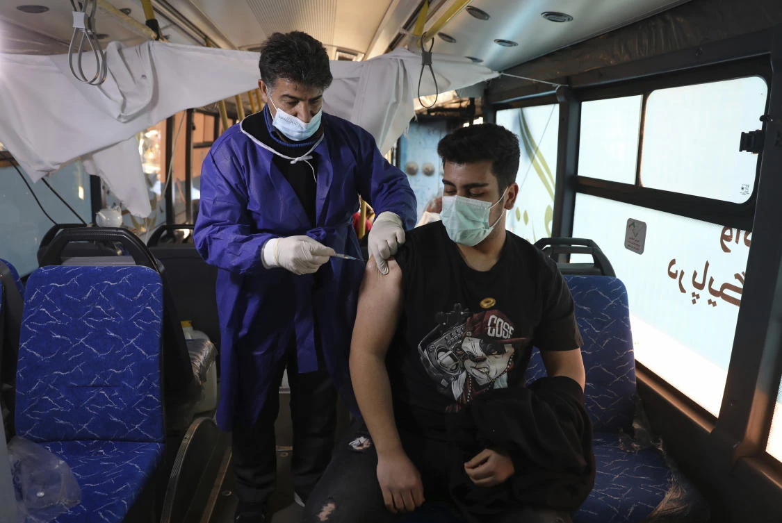 COVID-19 cases in Iran have fallen to about 7,000 a day from some 40,000 just months before. (AP)