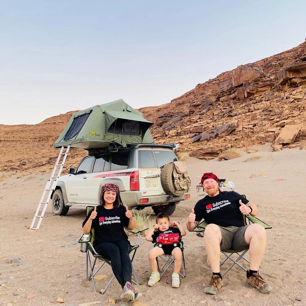 Dale Shannon, his wife Jenny and son Noah have been exploring remote parts of the Kingdom for two years and now have 25,000 fans on YouTube who follow their exploits. (Supplied)