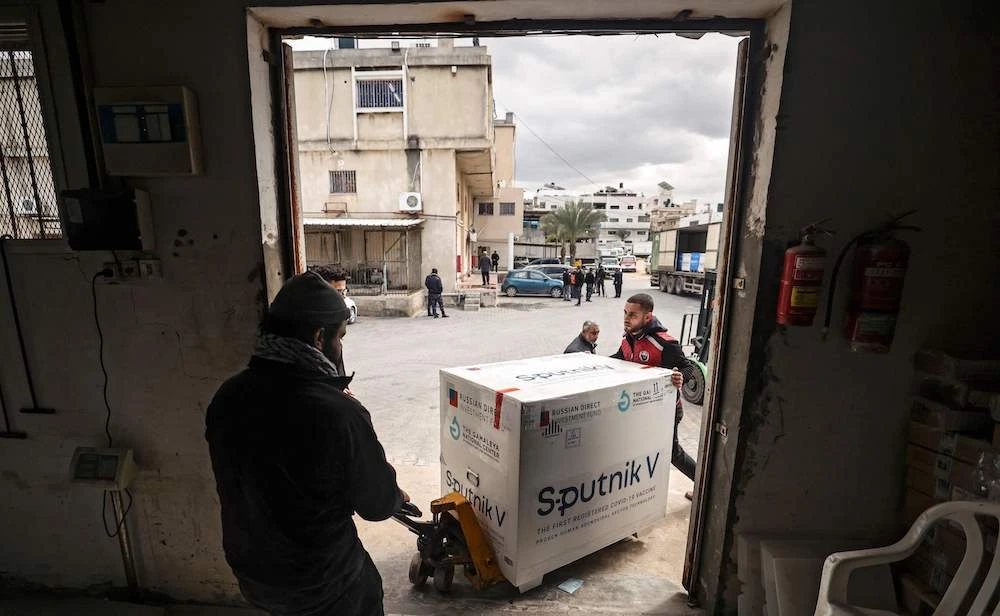 UAE medical convoy of one million COVID-19 vaccines arrives in Gaza Strip