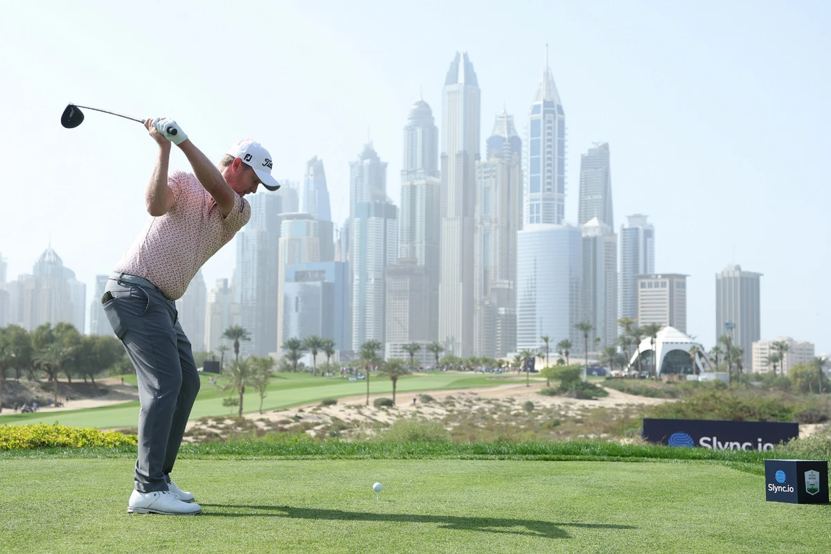 Justin Harding led the Dubai Desert Classic by two shots going into the final round. (Getty Images Europe)