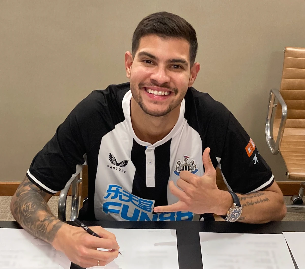 Newcastle sign Brazil international Bruno Guimaraes for club record $55.6m from Lyon
