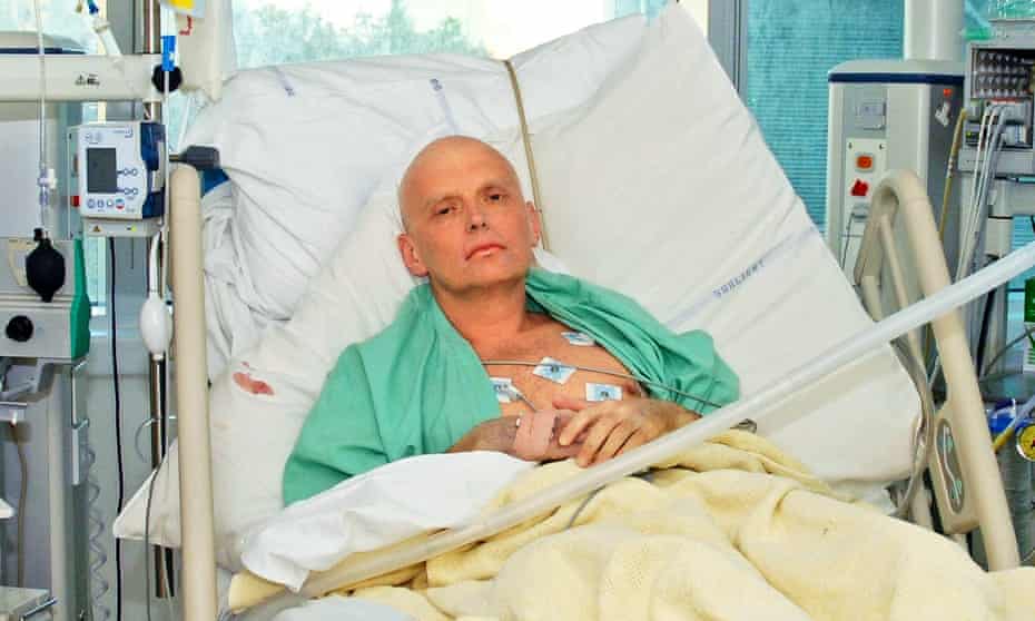 Alexander Litvinenko, after he was poisoned with polonium-210, University College Hospital, London, Nov. 20, 2006. (Getty Images)