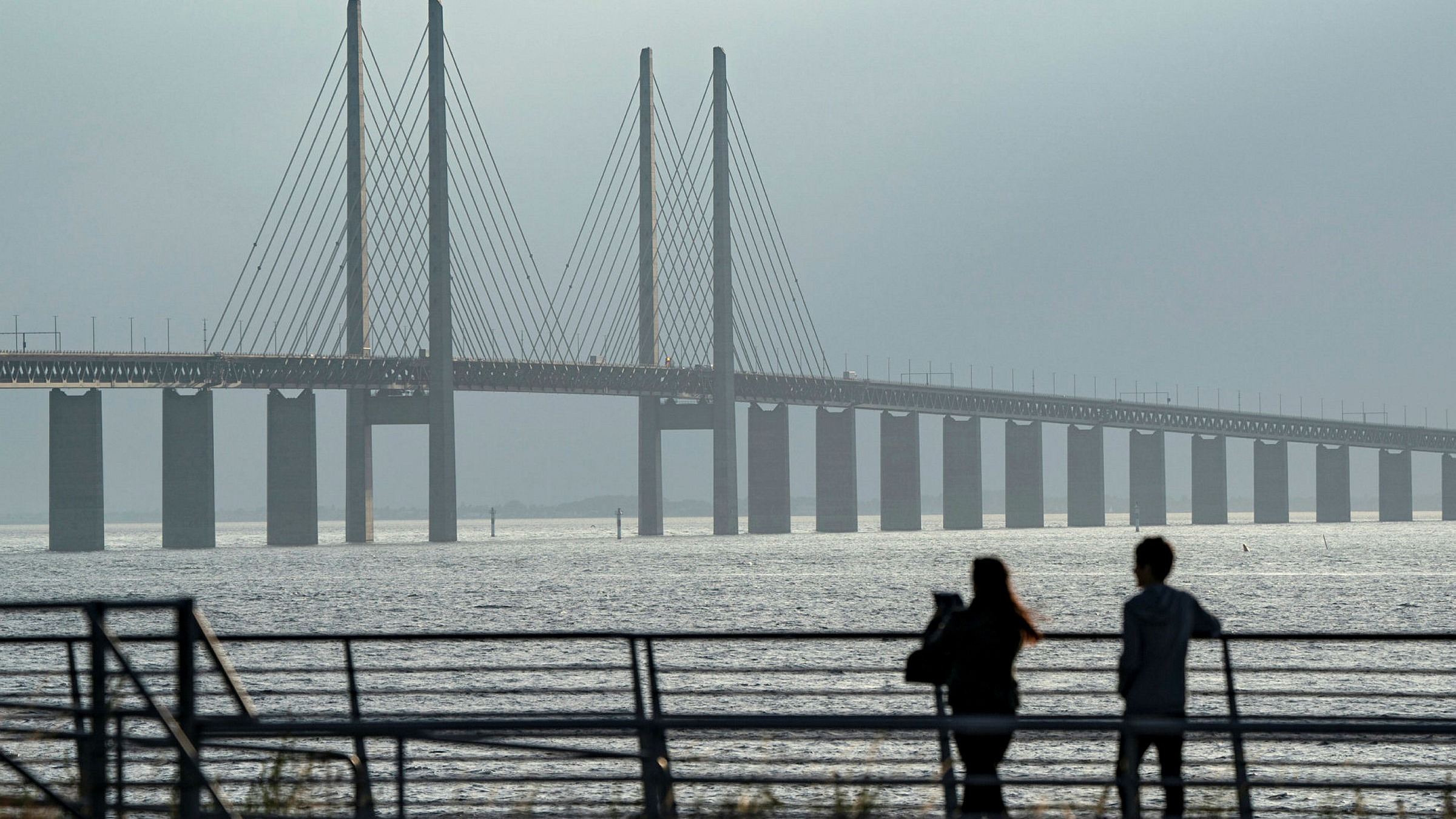 Oresund Bridge connecting Denmark and Sweden. Both Scandinavian countries have reclassified COVID-19 as endemic. (Reuters)