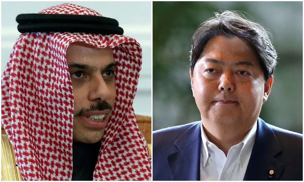 Japan’s foreign minister praises partnership with Saudi Arabia during Prince Faisal talks