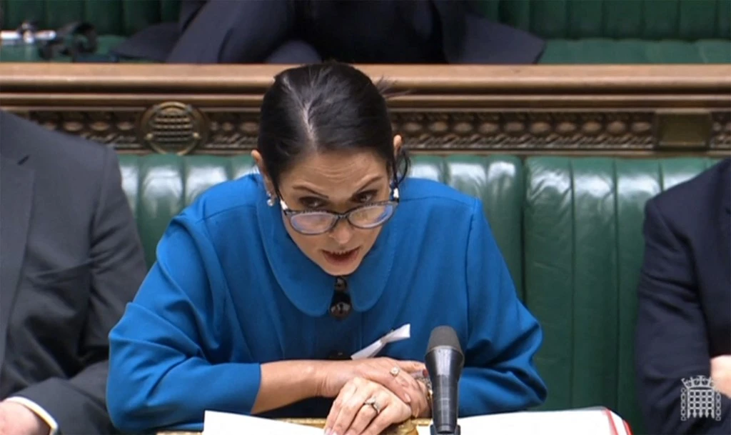 British Home Secretary Priti Patel has incorrectly told MPs that most migrants crossing the English Channel are not asylum-seekers. (File/AFP)