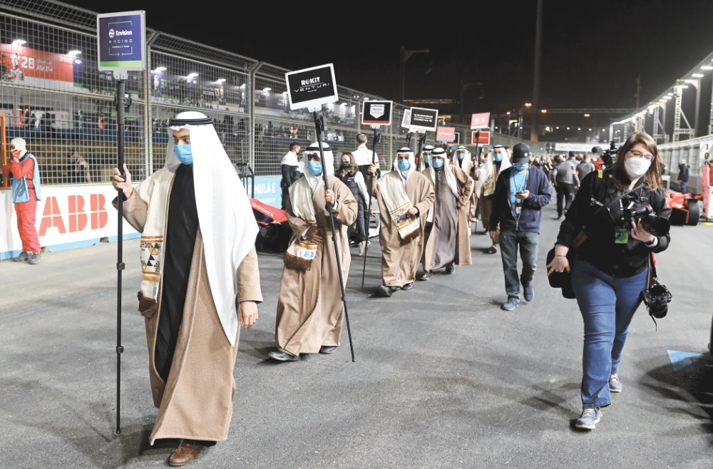 Twenty-two young Diriyah locals were chosen as grid ambassadors for the eighth season of Formula E.
