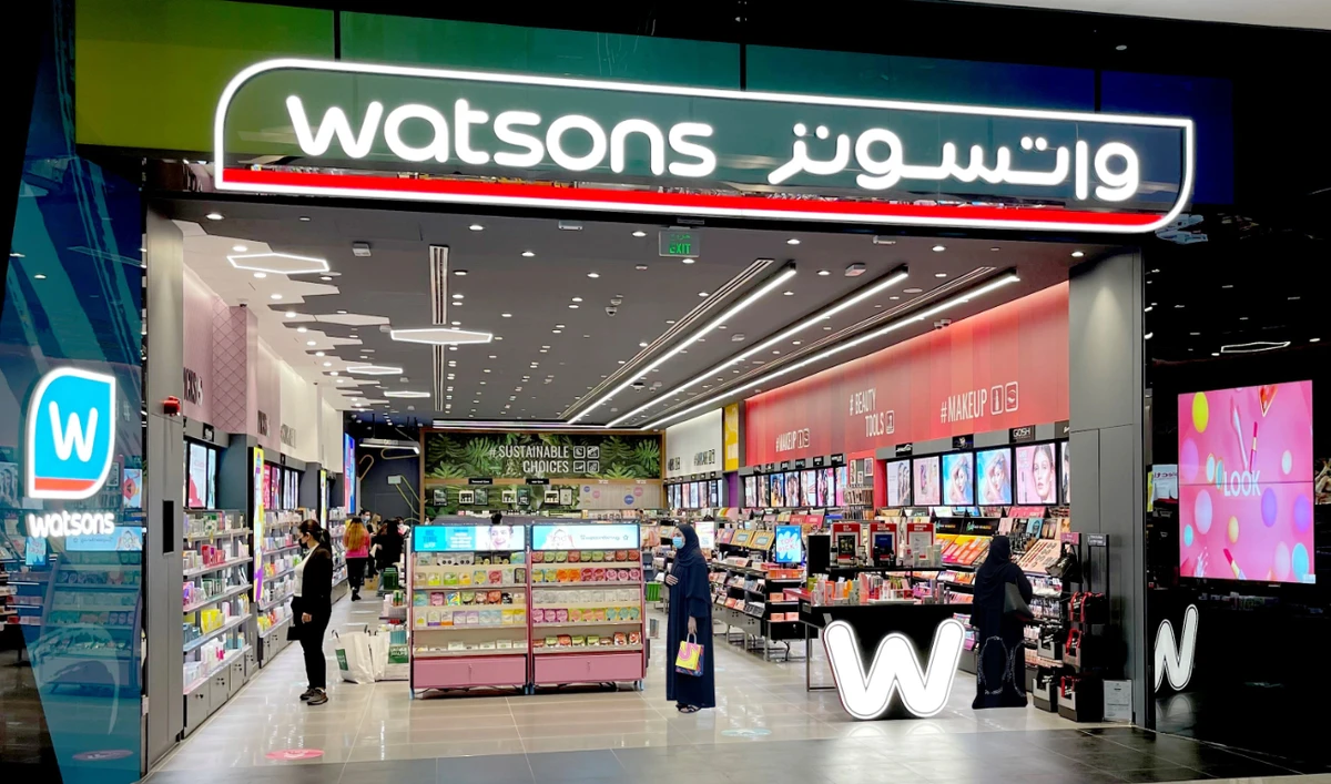 The nearly 3,000-square-feet store in Qatar features designated zones.