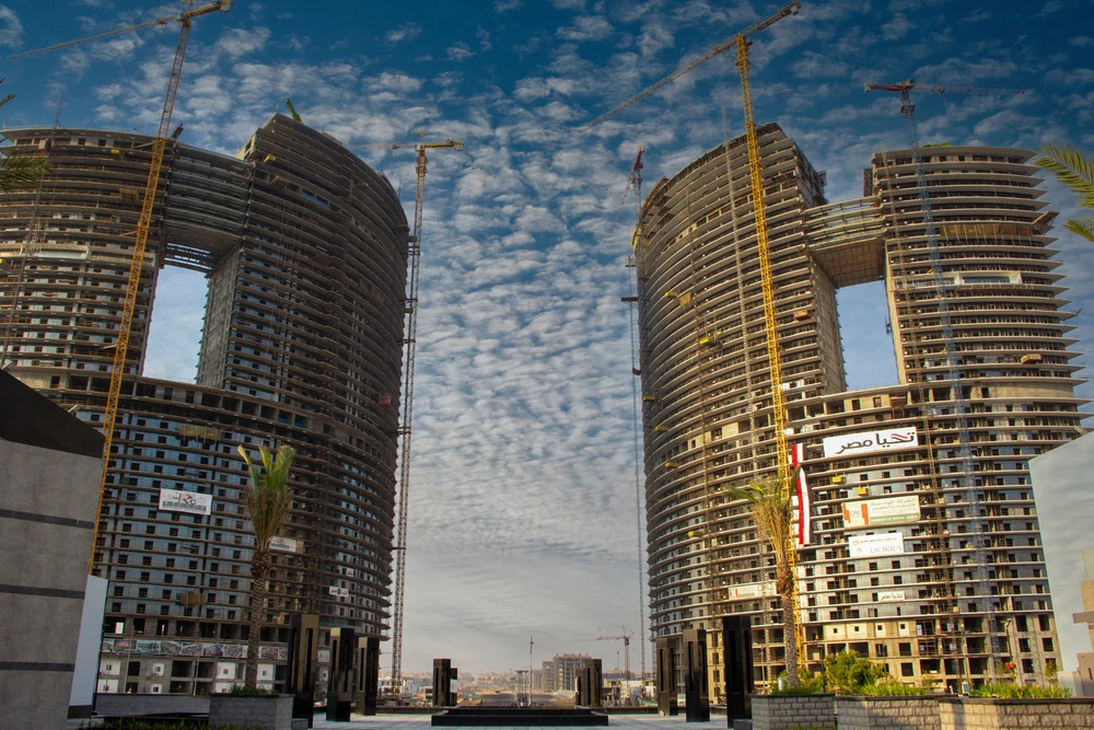 Ongoing construction of New Alamein City in Egypt. Shutterstock